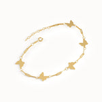 14k Gold Butterfly Chain Bracelet - BRENNMORE 