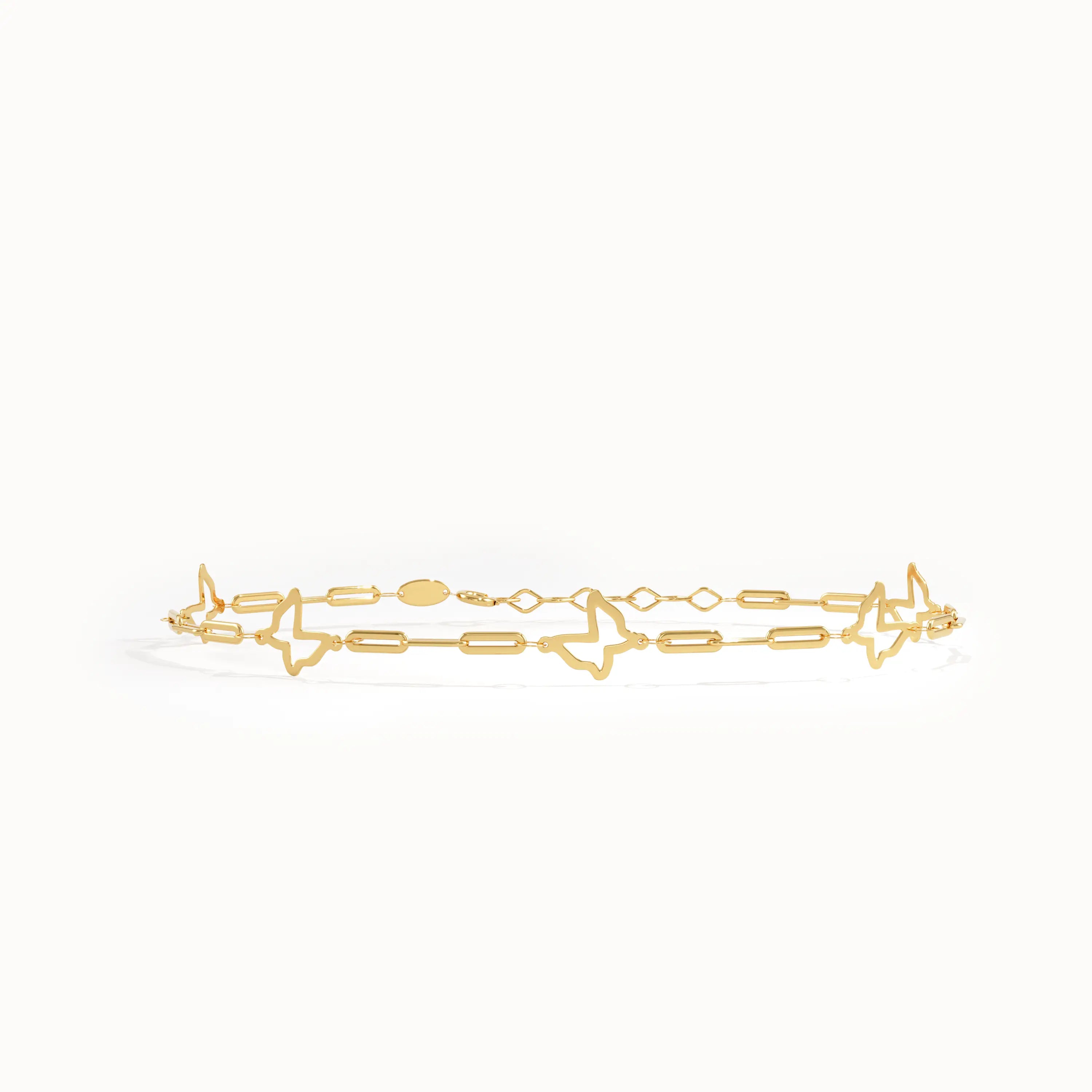 Gold Chain Butterfly Bracelet - BRENNMORE 