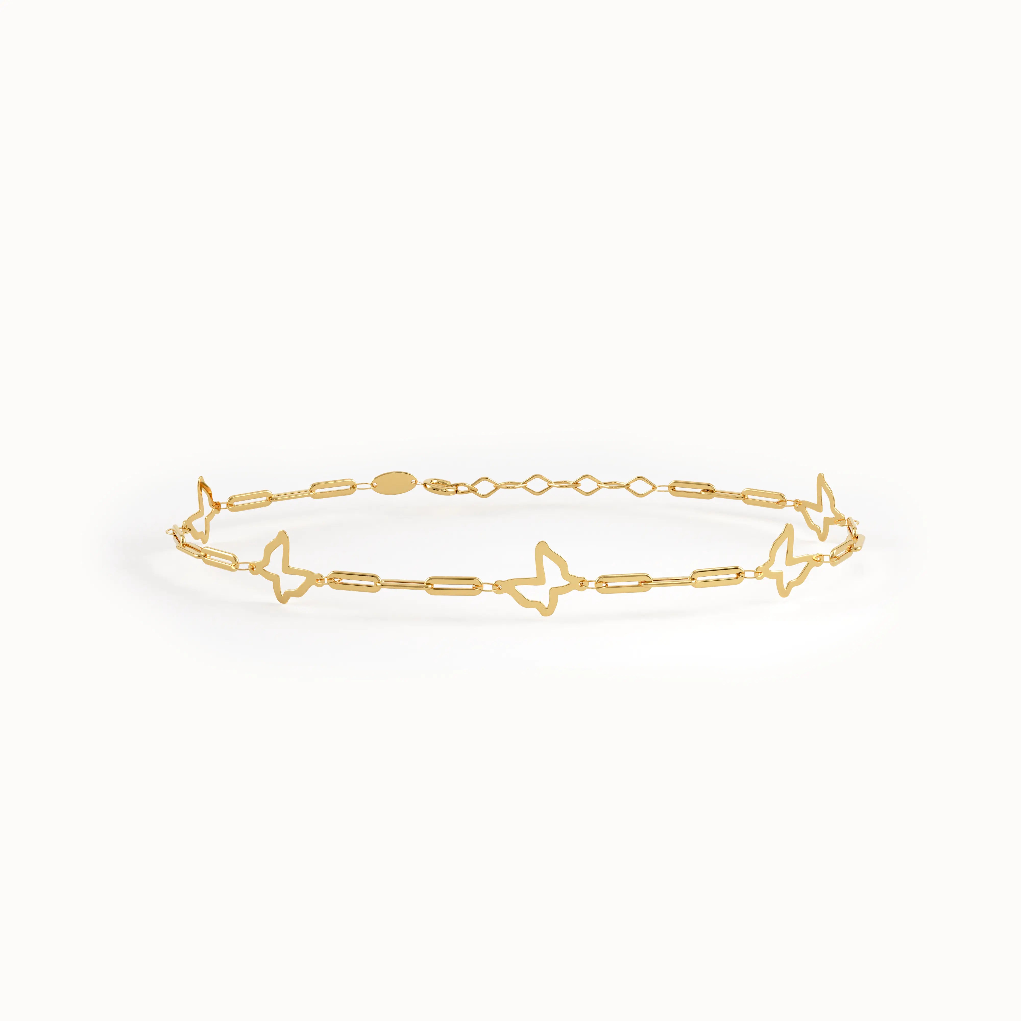 Gold Chain Butterfly Bracelet - BRENNMORE