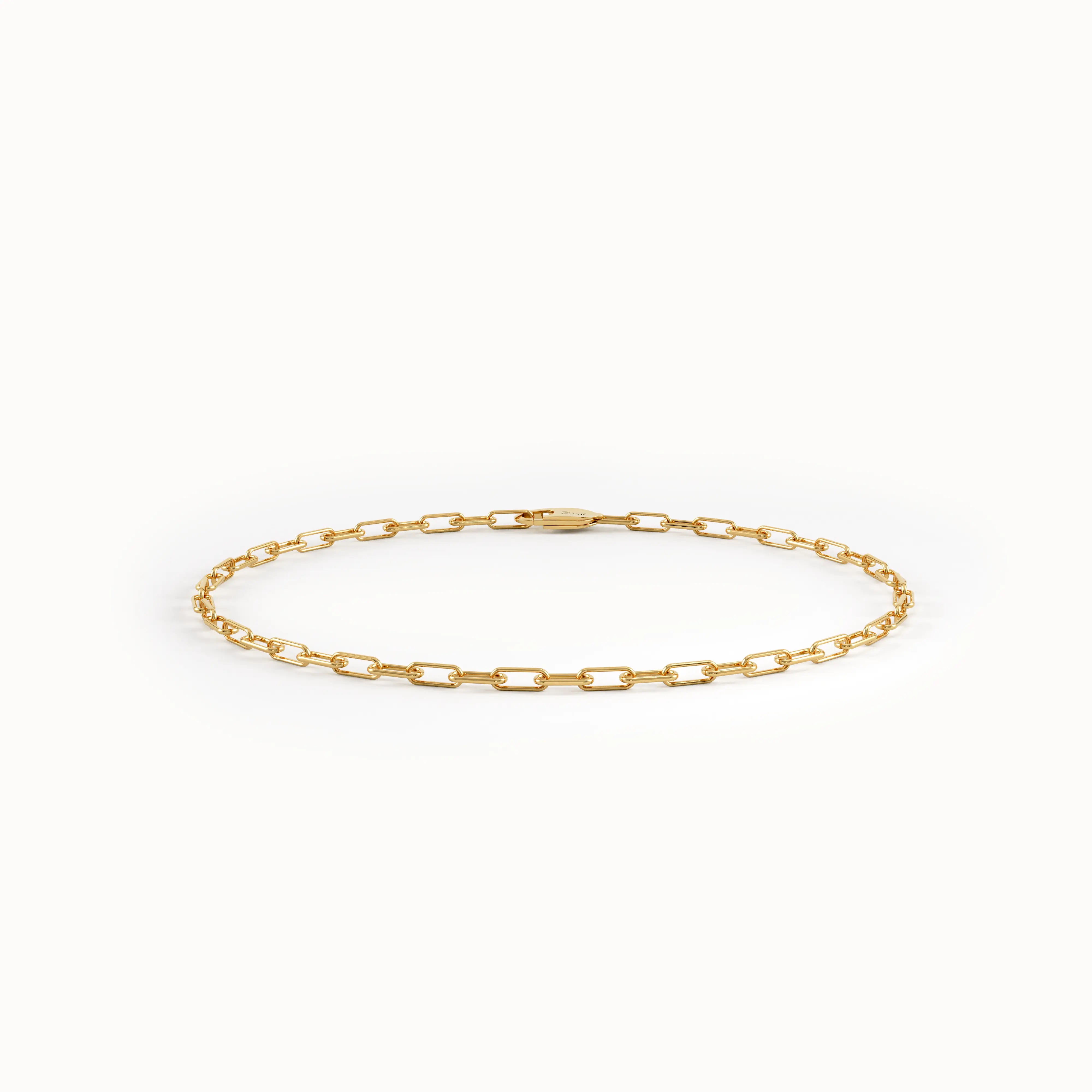 Slim Link Chain Bracelet in 14K Gold - BRENNMORE