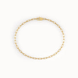 Slim Link Chain Bracelet in 14K Gold - BRENNMORE