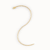 Slim Link Chain Bracelet in 14K Gold - BRENNMORE