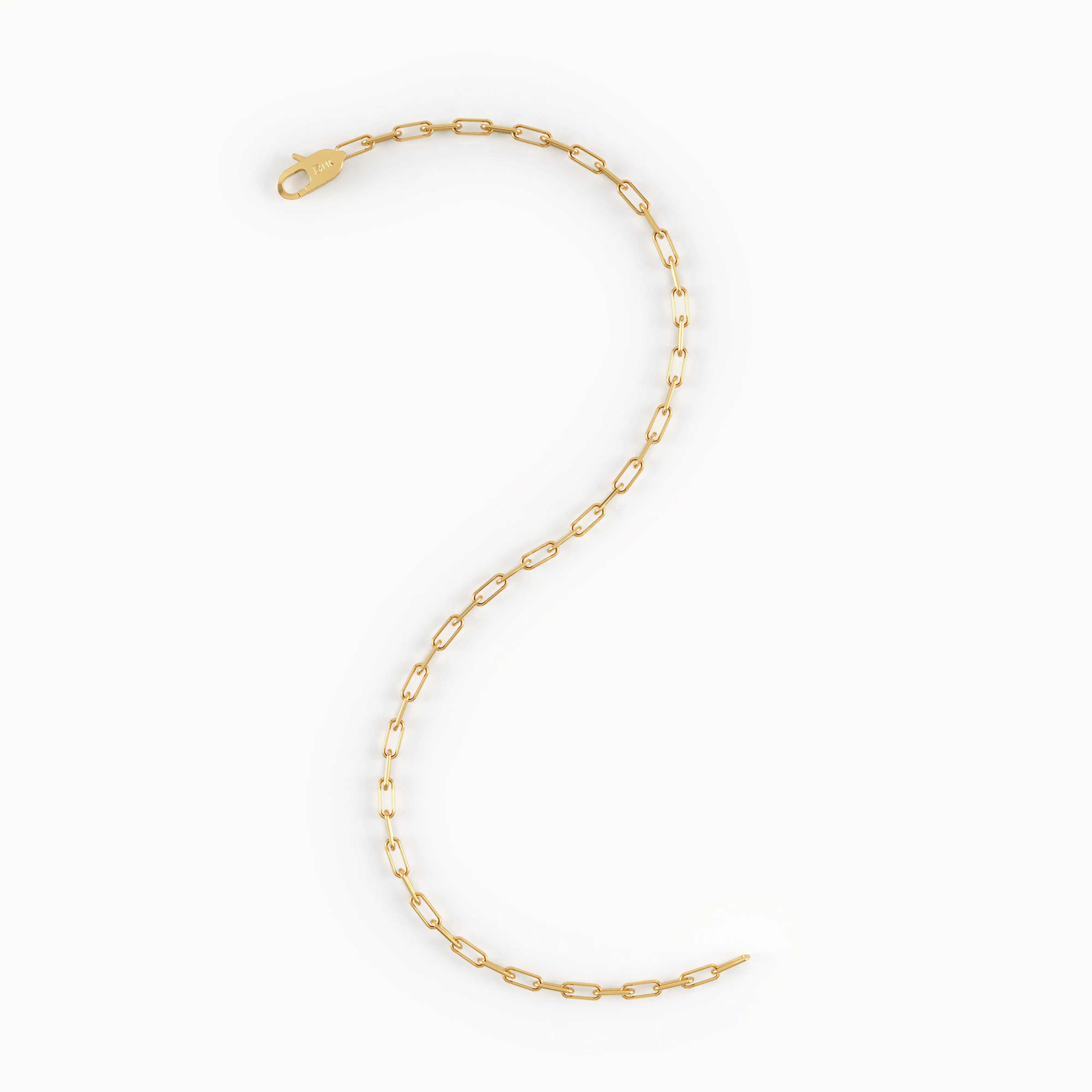 Slim Link Chain Bracelet in 14K Gold - BRENNMORE