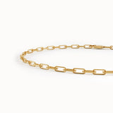 Slim Link Chain Bracelet in 14K Gold - BRENNMORE
