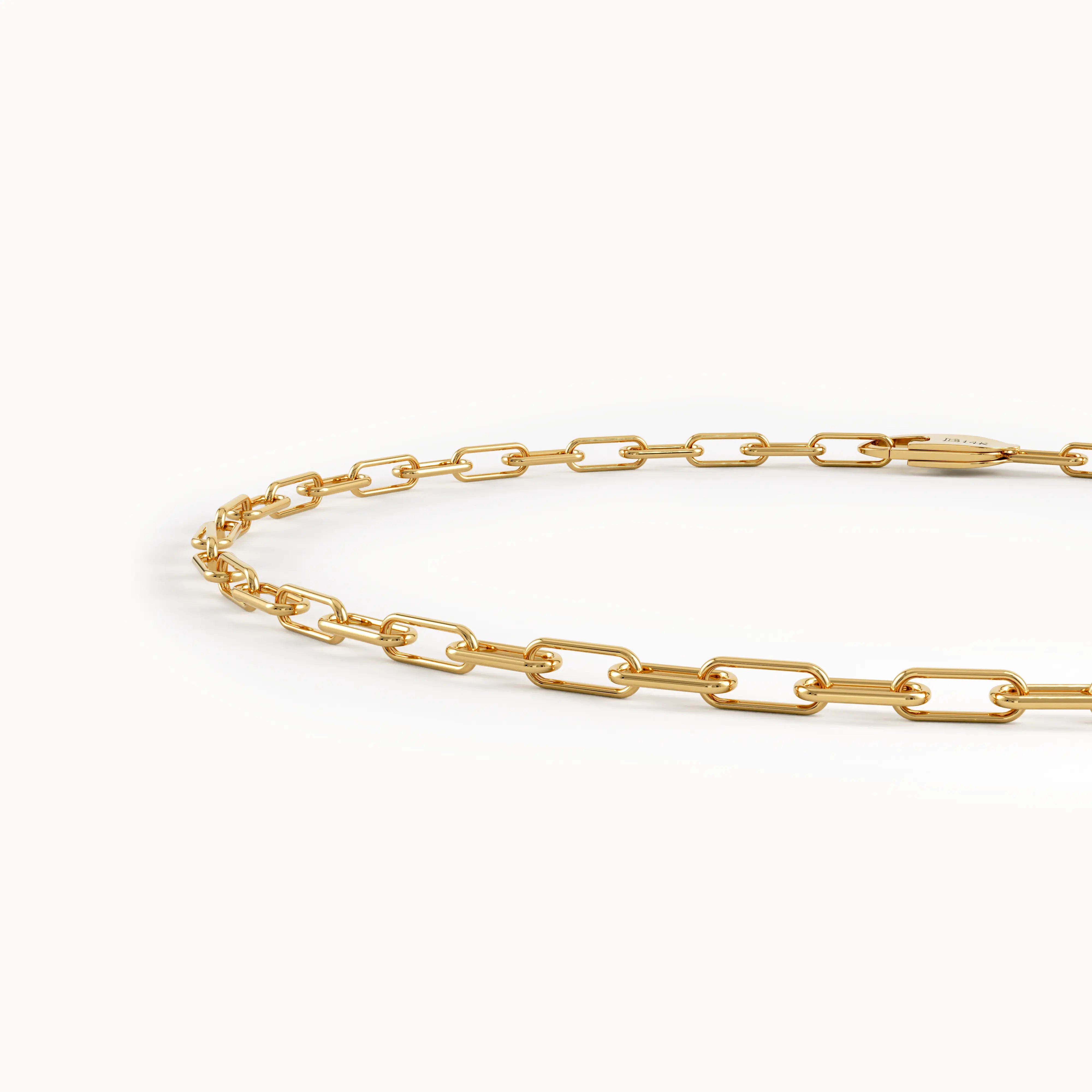 Slim Link Chain Bracelet in 14K Gold - BRENNMORE