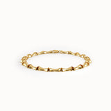 Bone Bracelet in Gold with Bold Design - BRENNMORE