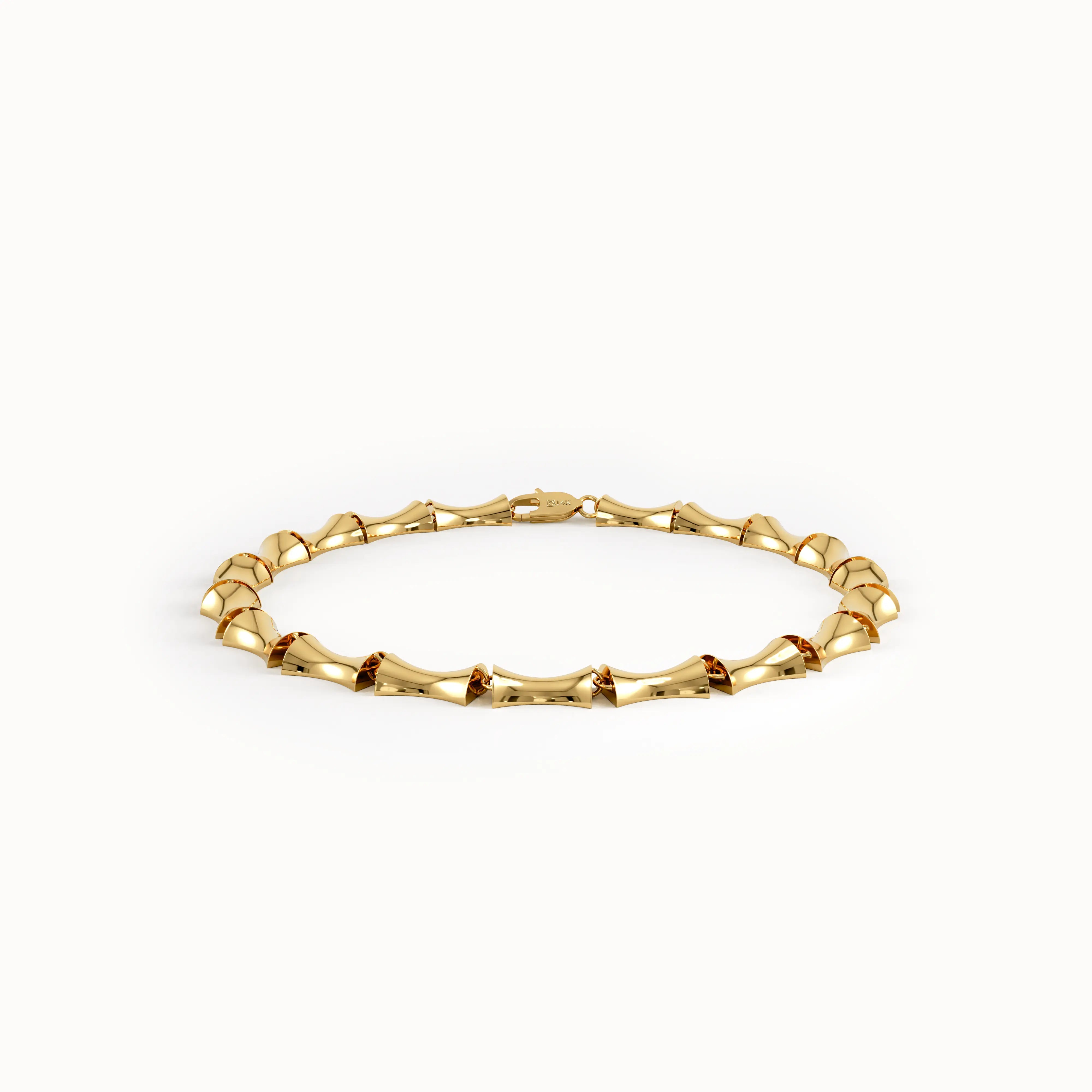 Bone Bracelet in Gold with Bold Design - BRENNMORE