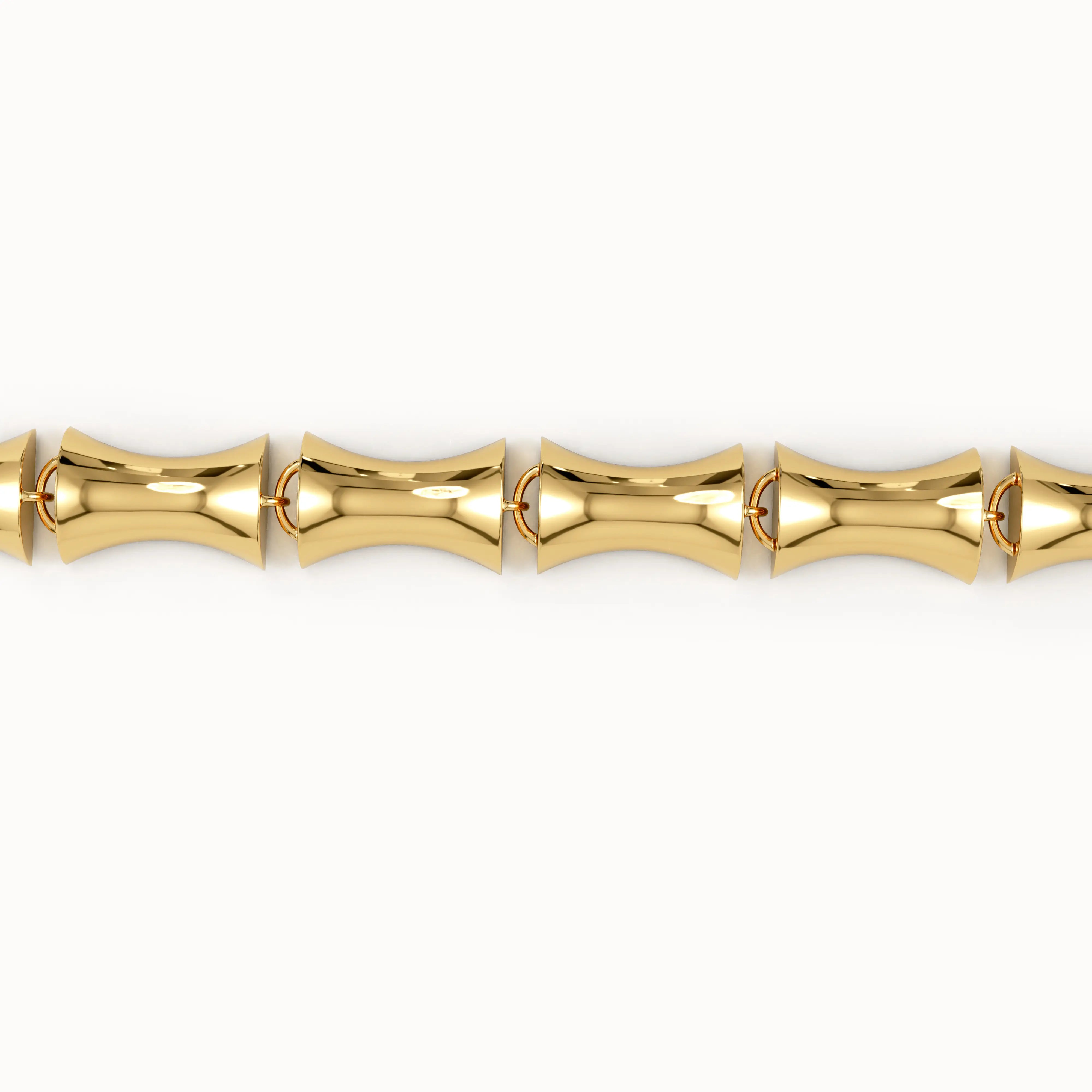 Bone Bracelet in Gold with Bold Design - BRENNMORE
