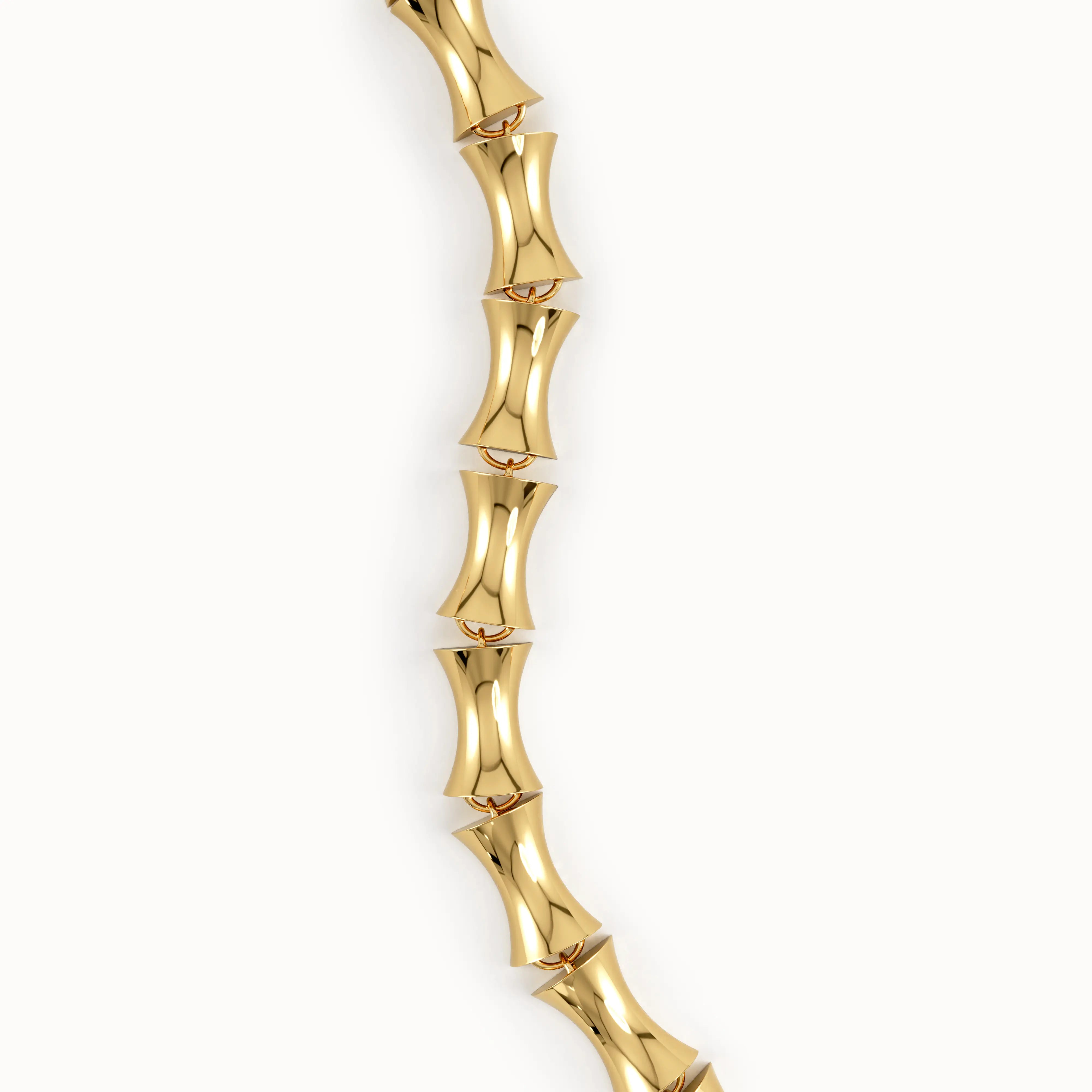 Bone Bracelet in Gold with Bold Design - BRENNMORE