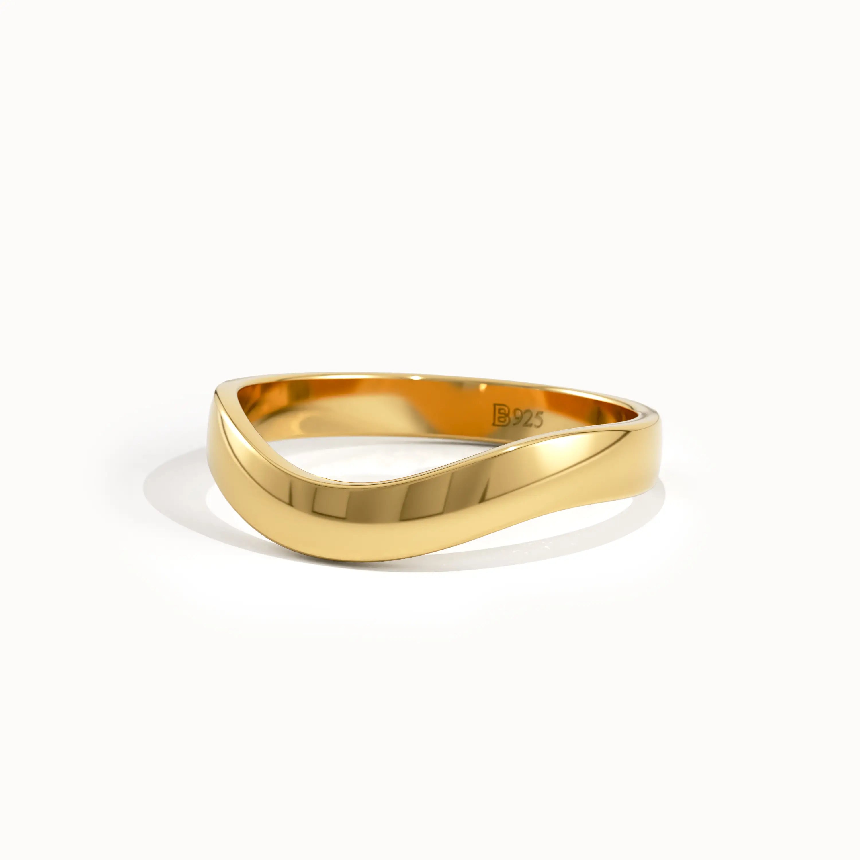 Curve Band Wedding Ring - BRENNMORE 