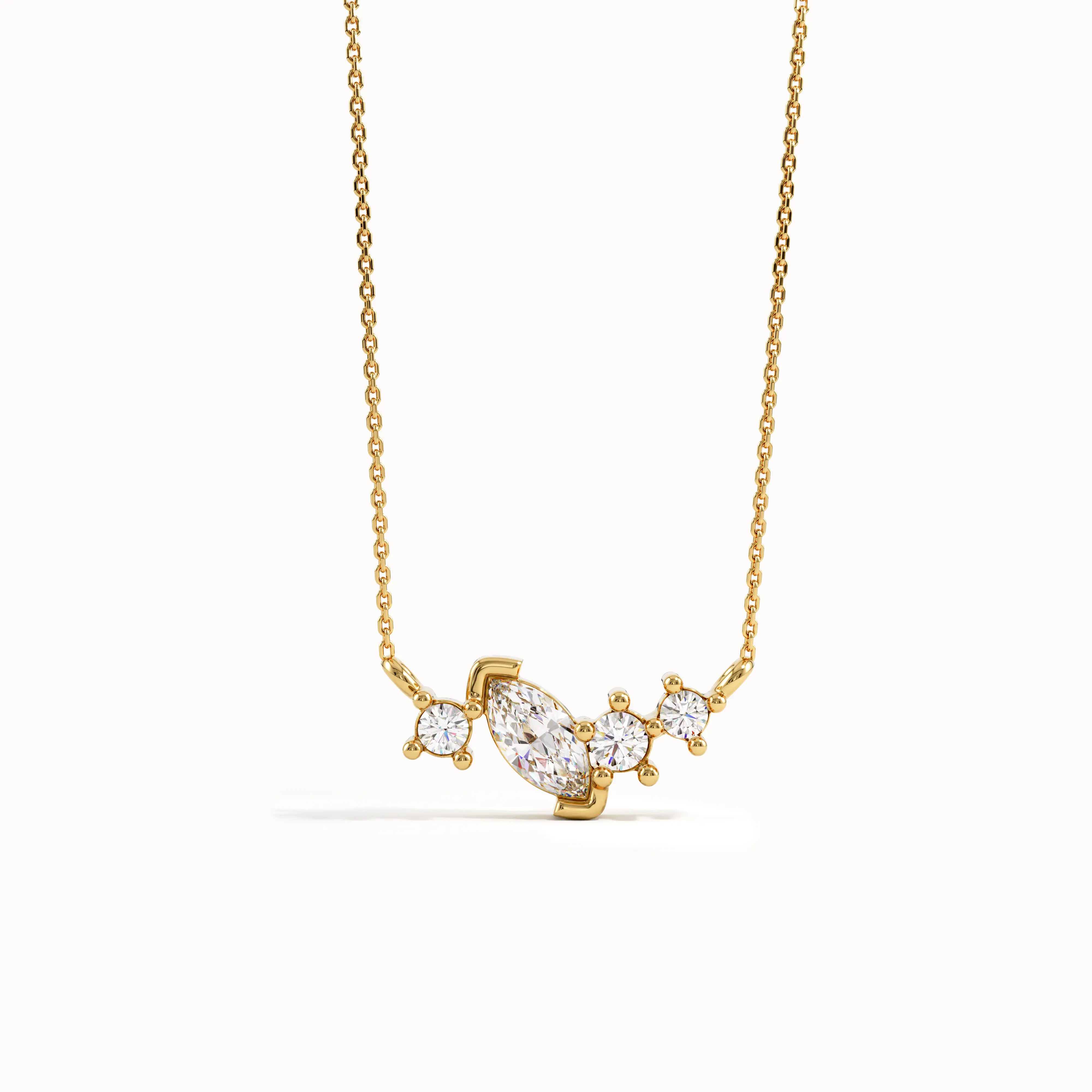 Cluster Diamond Necklace My Store