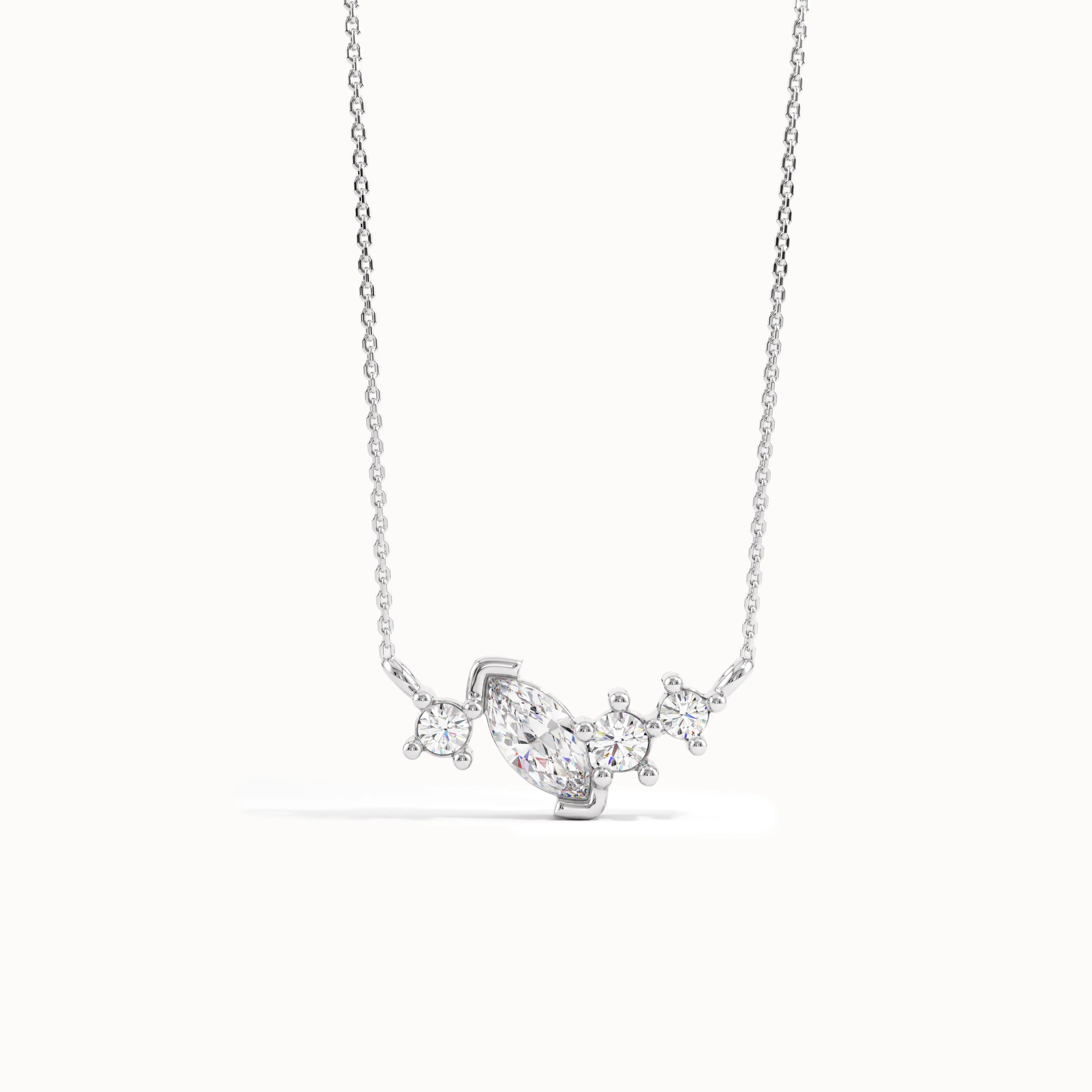 Cluster Diamond Necklace My Store