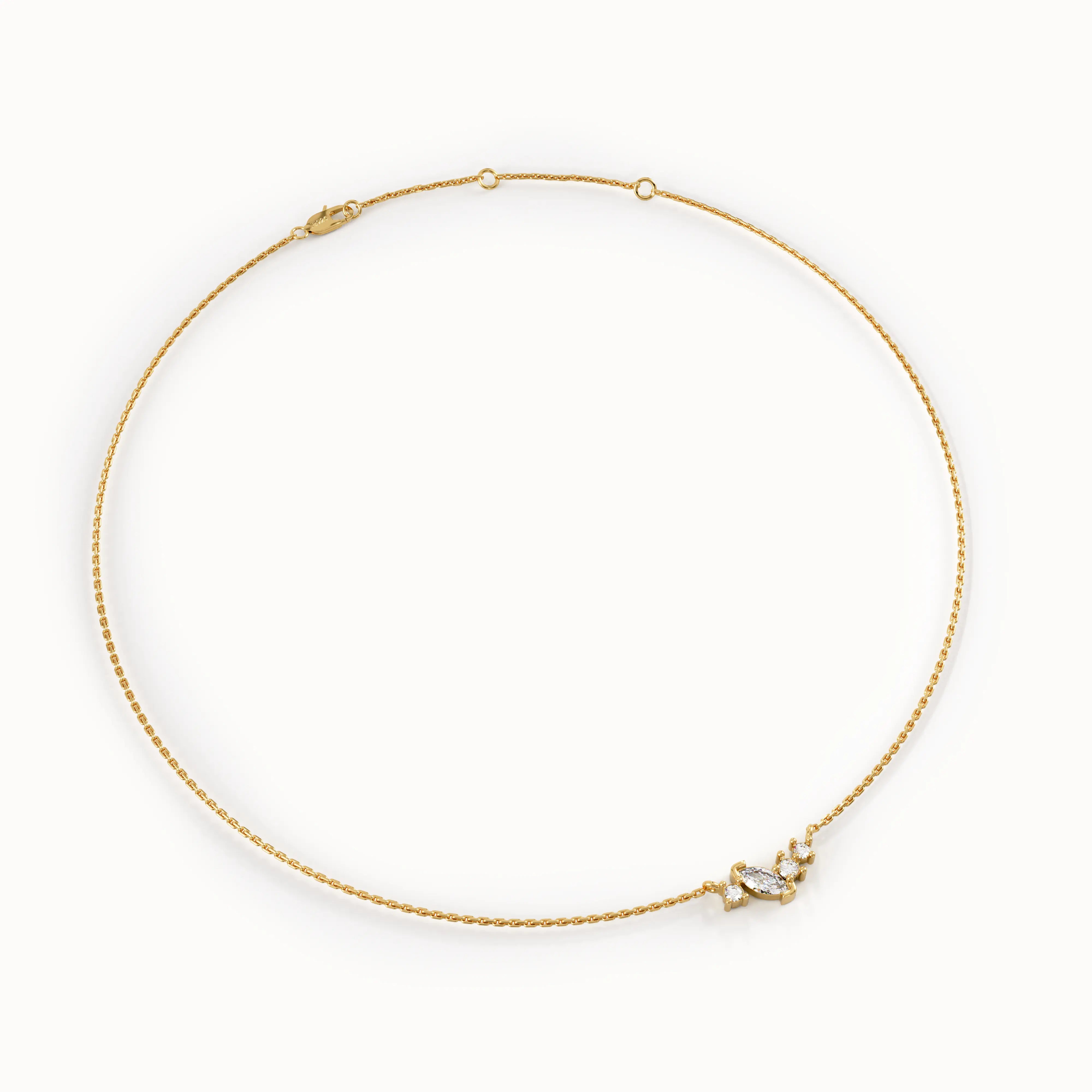 Cluster Diamond Necklace My Store