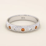 Citrine & Moissanite Wedding Band - BRENNMORE 