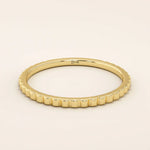 14k Solid Gold Patterned Wedding Band - BRENNMORE 