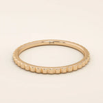 14k Solid Gold Patterned Wedding Band - BRENNMORE 