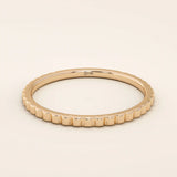 14k Solid Gold Patterned Wedding Band - BRENNMORE 