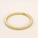 14k Solid Gold Patterned Wedding Band - BRENNMORE 
