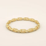 14k solid gold ultra thin stacking chain ring for women