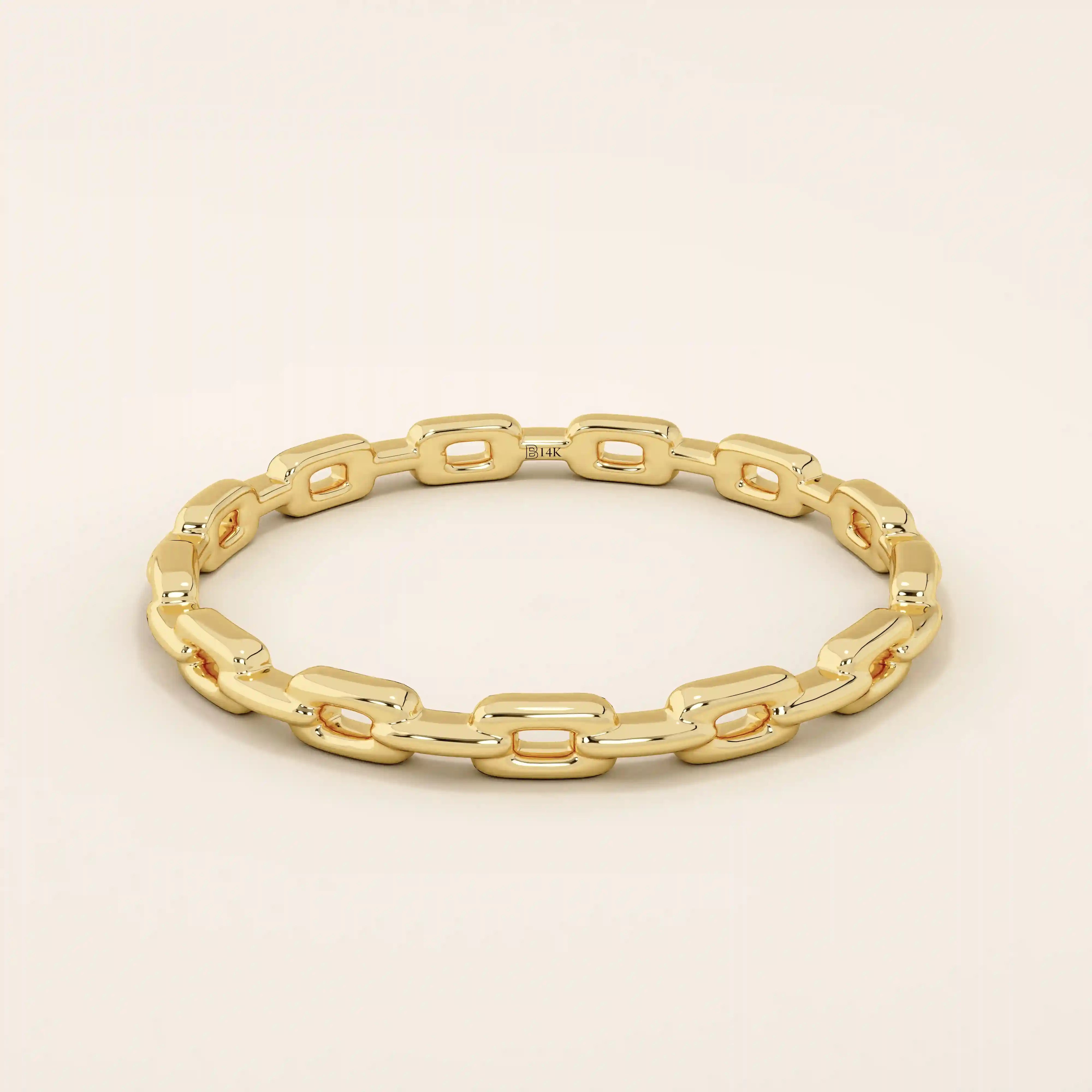 14k solid gold ultra thin stacking chain ring for women