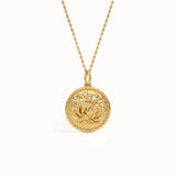 Gold Water Lily Pendant Necklace - BRENNMORE 