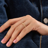 Beaded Band 14k Gold Vermeil Ring