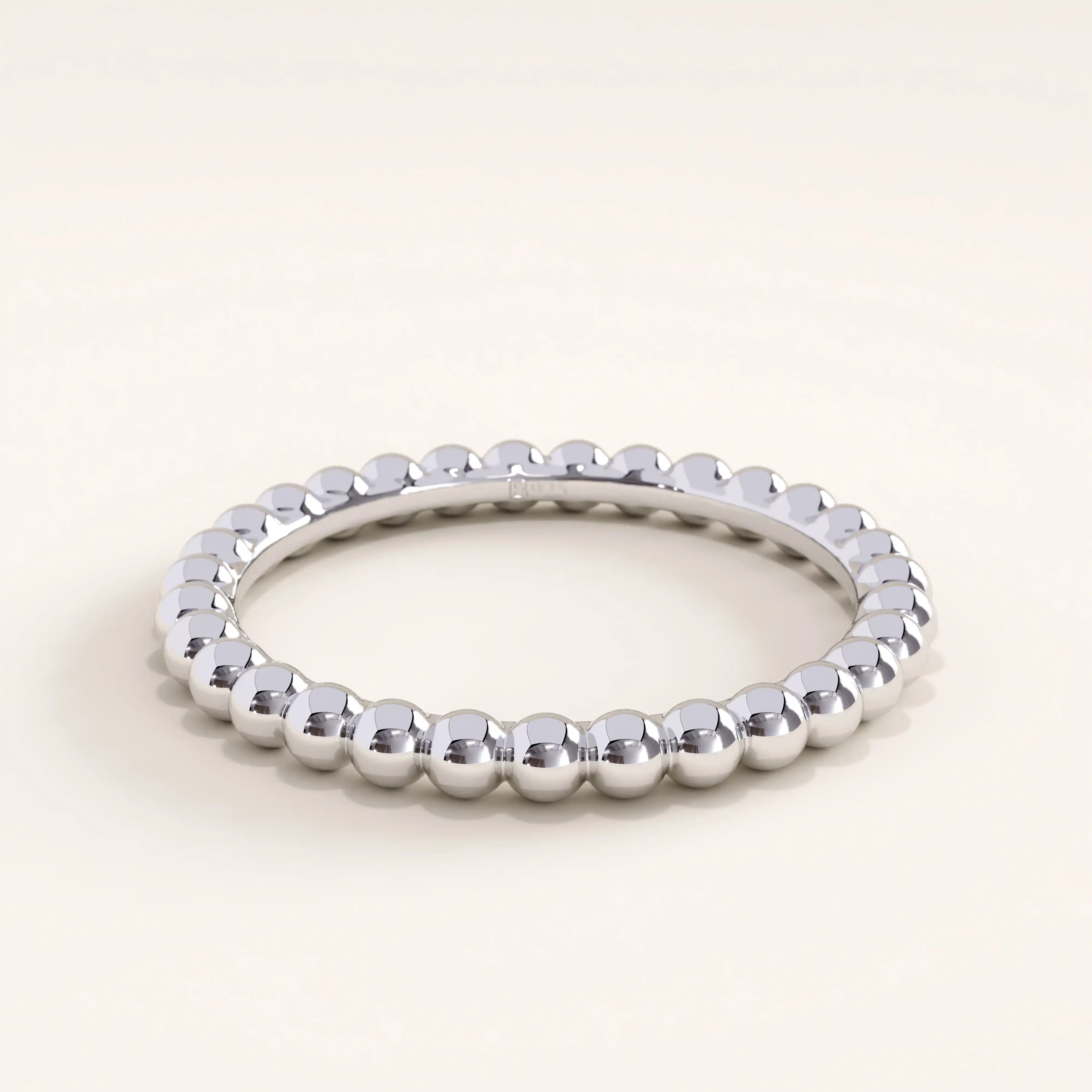 Beaded Band 14k Gold Vermeil Ring