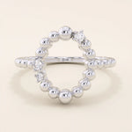 Beaded Karma Ring in 14k Gold