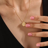 14k Gold Coin Vermeil Necklace