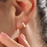 Pear Lab Diamond Vermeil Hoop Earrings