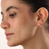 14k Gold Vermeil Rectangle Hoop Earrings