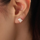 14k Gold Toi et Moi Vermeil Earrings