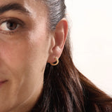 14k Gold Vermeil Dome Hoop Earrings