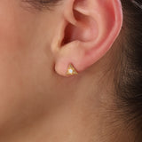 14k Gold Triangle Vermeil Earrings - BRENNMORE 