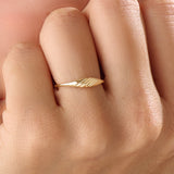 14k Gold Small Signet Vermeil Ring