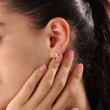 14k Gold Elongated Stud Vermeil Earrings - BRENNMORE 