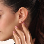 14k Gold Elongated Stud Vermeil Earrings - BRENNMORE 