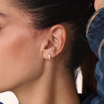 14k Gold Elongated Stud Vermeil Earrings - BRENNMORE 