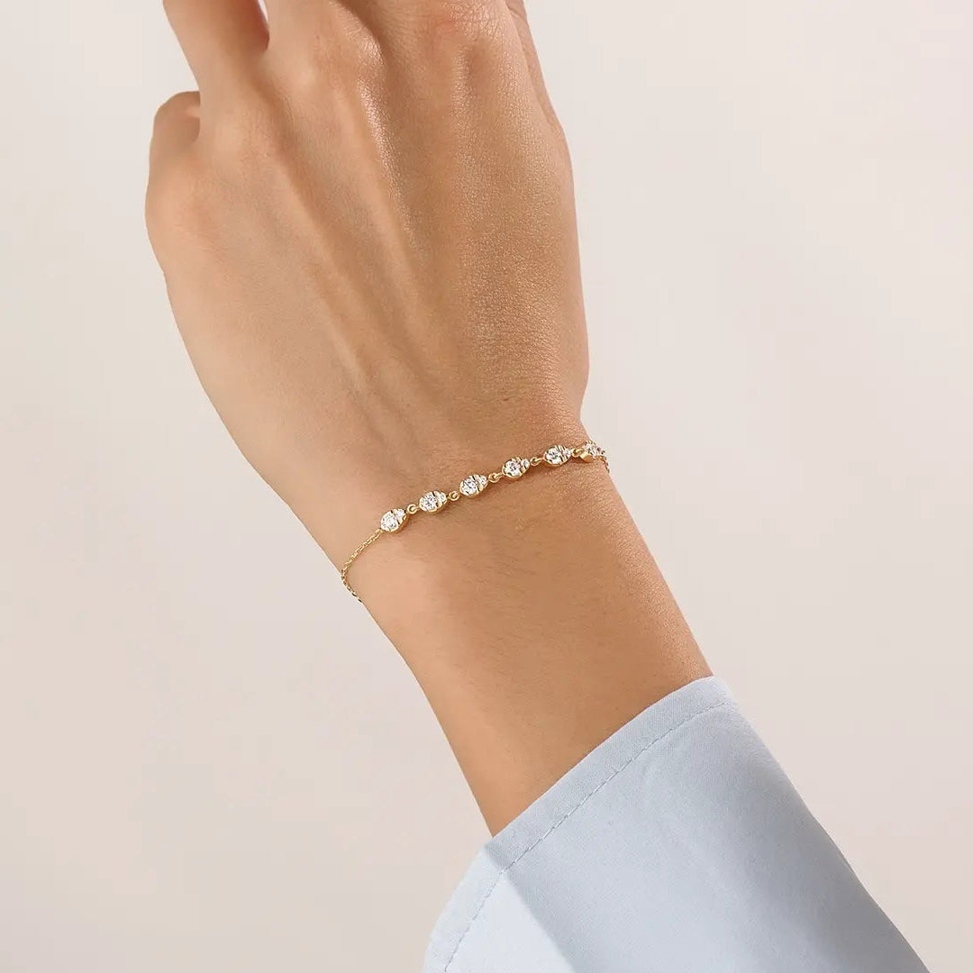 Sparkling 14k Gold Vermeil Bracelet - BRENNMORE 