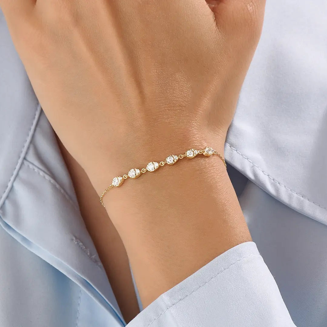 Sparkling 14k Gold Vermeil Bracelet - BRENNMORE 