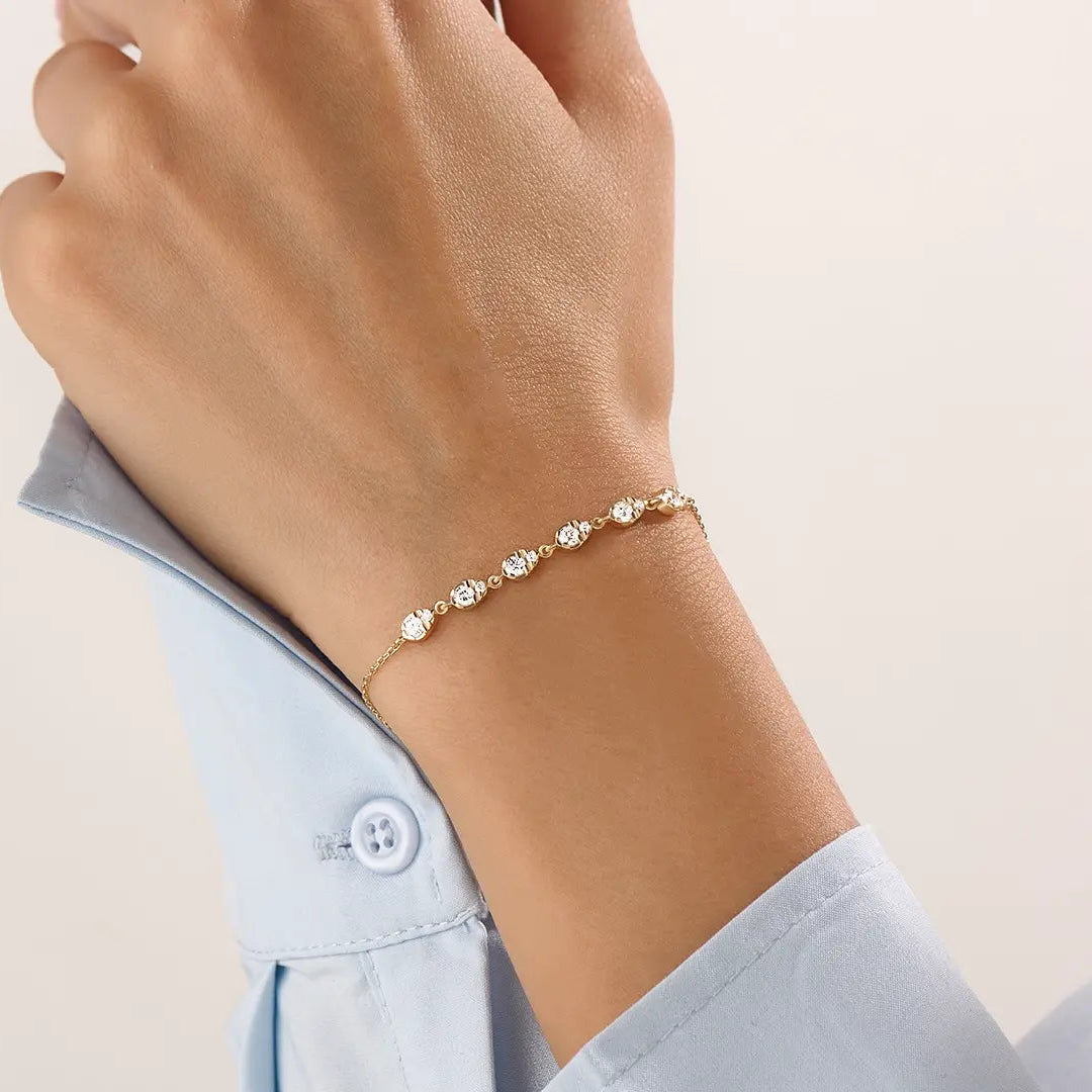 Sparkling 14k Gold Vermeil Bracelet - BRENNMORE 