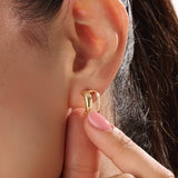 14k Gold Unique Band Vermeil Earrings