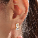 Bezel Lab Diamond Vermeil Stud Earrings