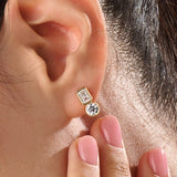 Bezel Lab Diamond Vermeil Stud Earrings