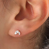 14k Gold Marquise Leaf Vermeil Earrings