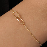 14k Gold Interlocked Vermeil Bracelet - BRENNMORE 