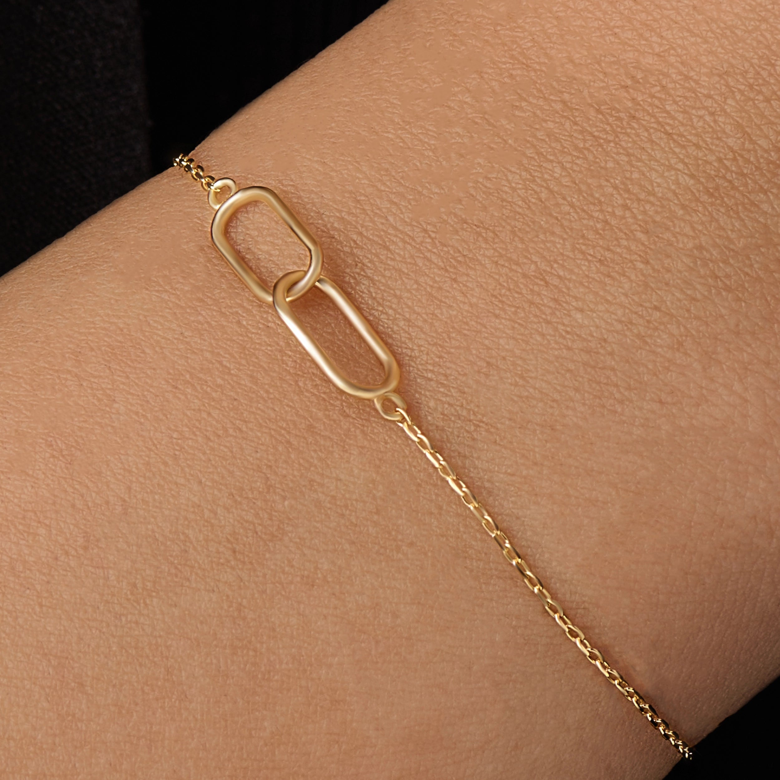 14k Gold Interlocked Vermeil Bracelet - BRENNMORE 