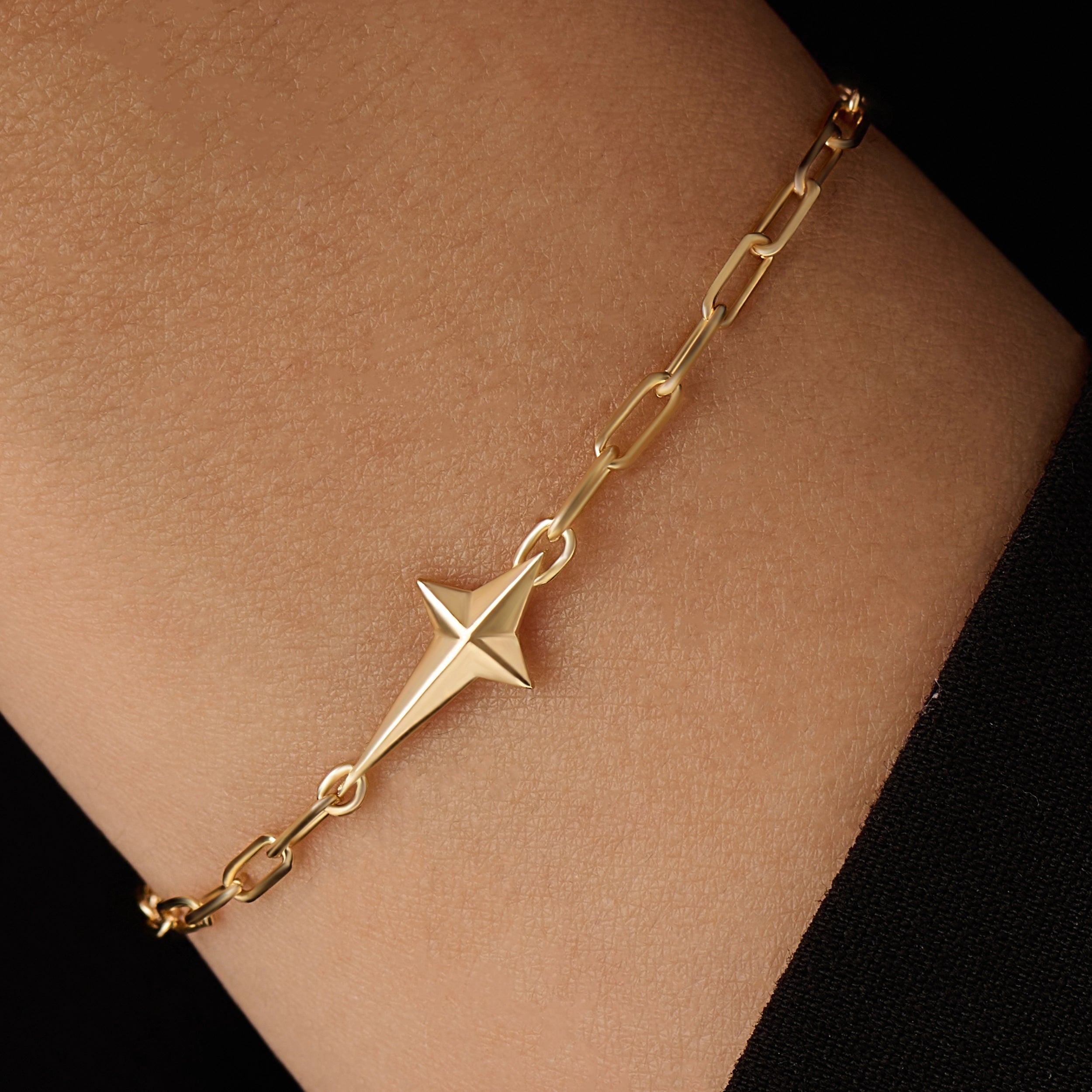 14k Gold Cross Vermeil Bracelet - BRENNMORE 