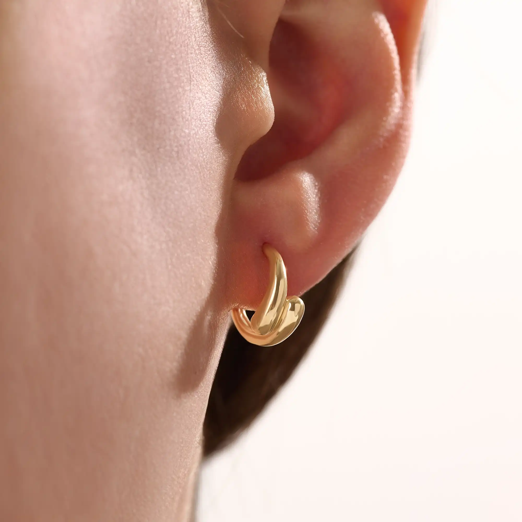 Vermeil Unique Drop Stud Earrings - BRENNMORE 