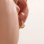 Vermeil Unique Drop Stud Earrings - BRENNMORE 